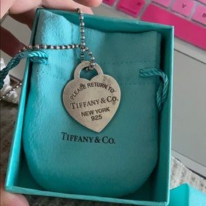 Extra large Tiffany pendant with long chain